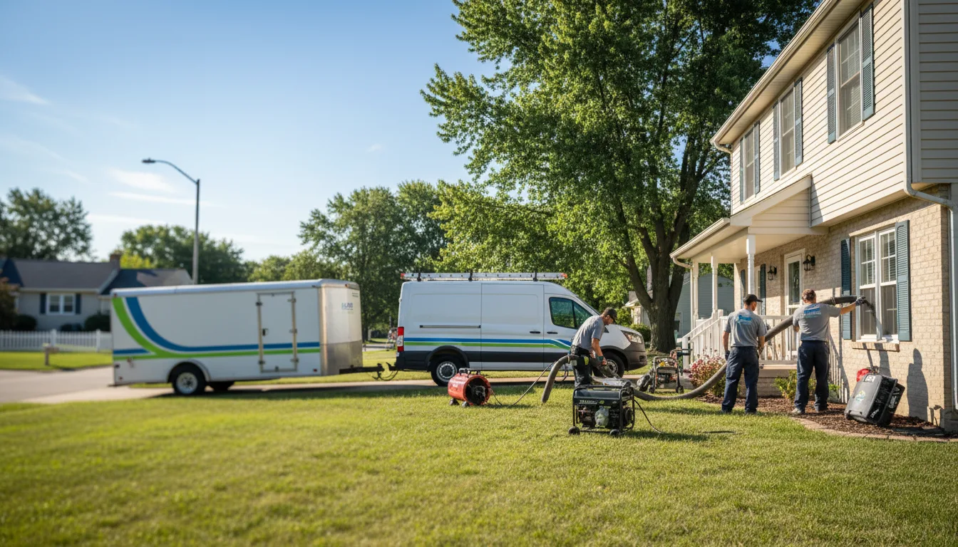 Flooded Basement Restoration And Cleanup With Repair in New Middletown, IN near me
